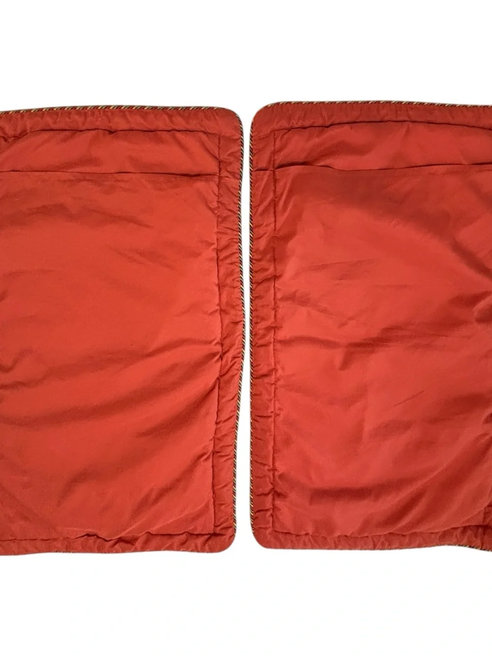 2 J Queen New York Key Largo Padded Pillow Shams King Orange Jacobean Floral